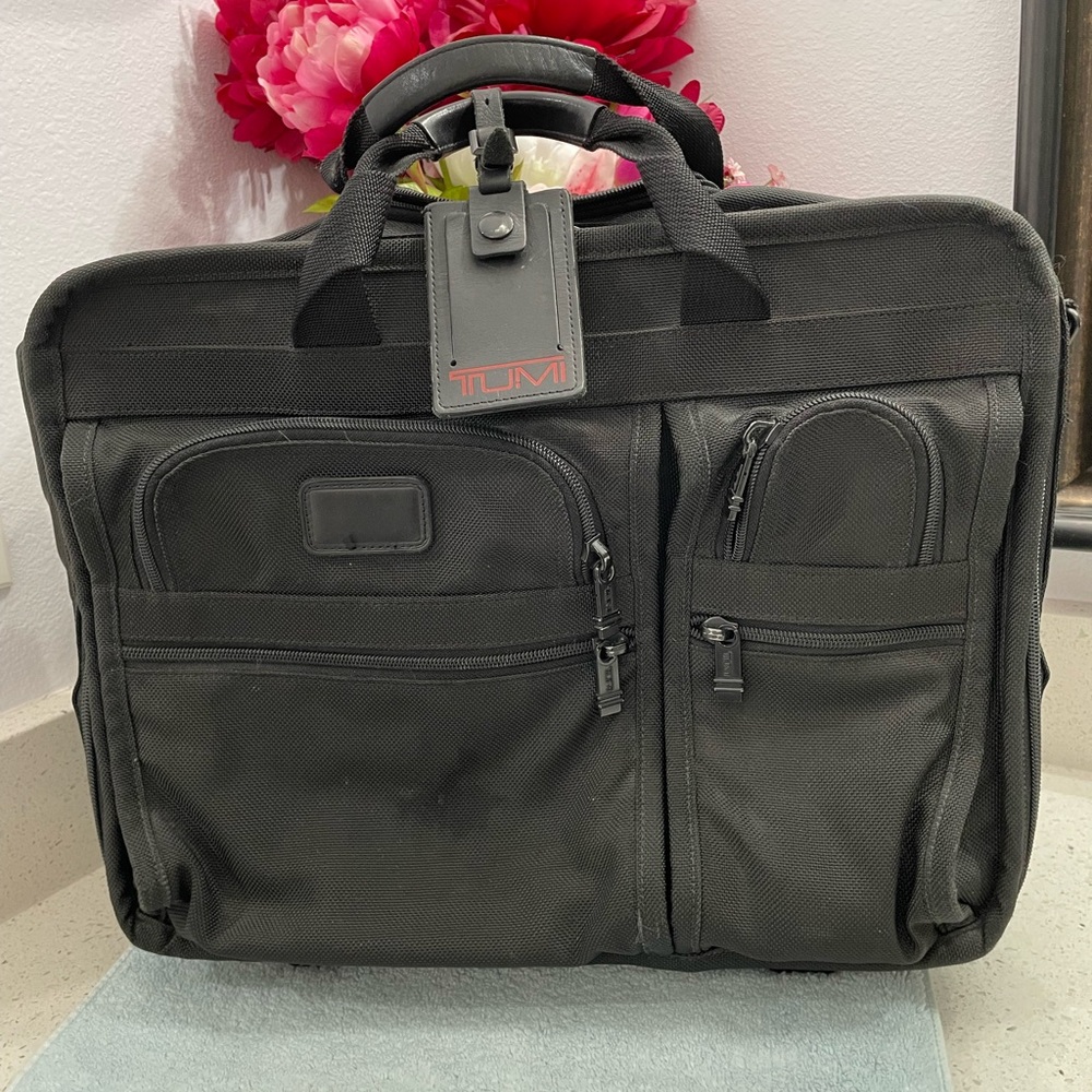 Tumi Black 2 Wheeled Rolling Briefcase